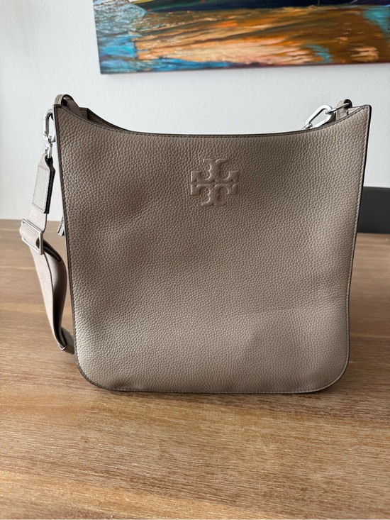 Tory Burch Handbags - Tory Burch Thea Web Pebbled Leather Bag
